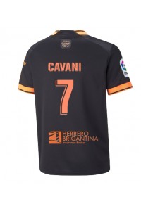Valencia Edinson Cavani #7 Fotballdrakt Borte Klær 2022-23 Korte ermer
